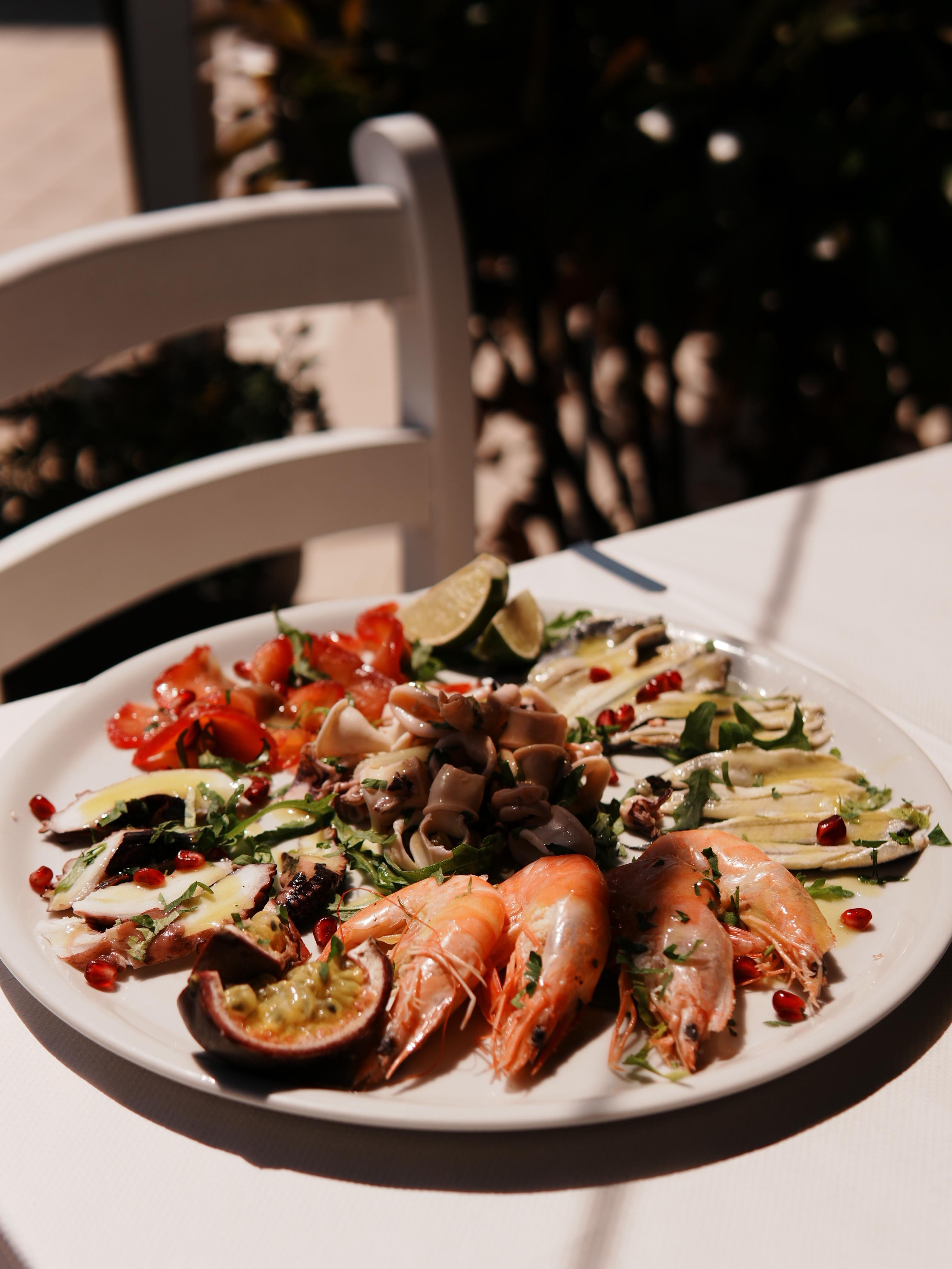 Seafood crudo at Guma Bar Restaurant