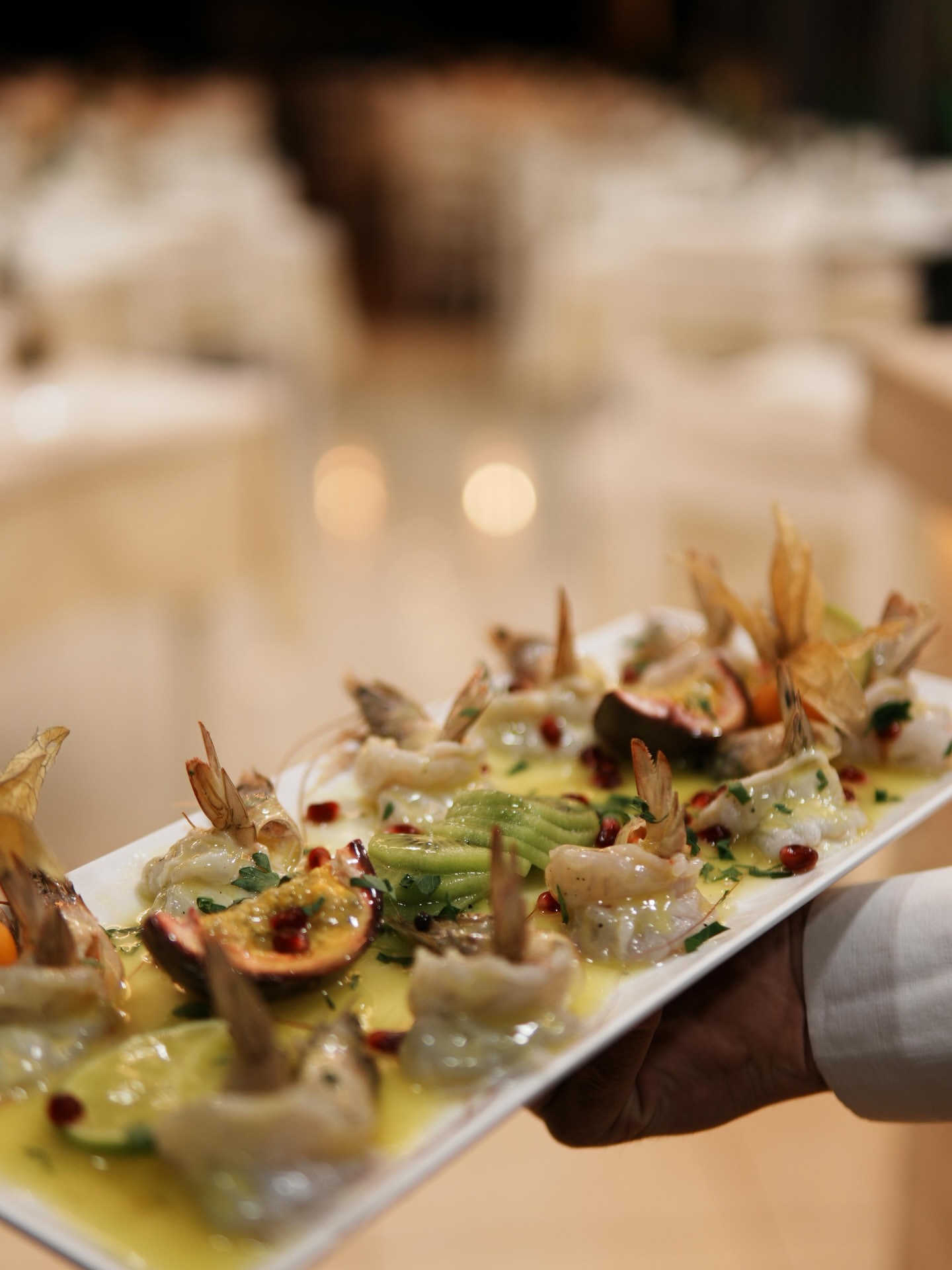 Fresh seafood crudo at Guma Bar Restaurant